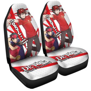 Sadao Maou Car Seat Covers Custom The Devil Is a Part Timer Anime Car Accessories