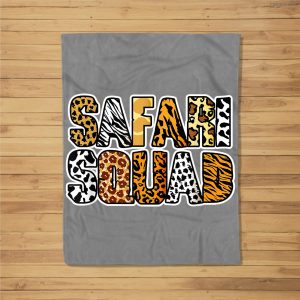 Safari Squad Africa Animals Zoo Fleece Blanket