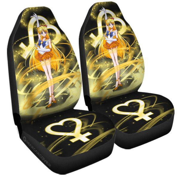 Sailor Venus Car Seat Covers Custom Sailor Moon Anime Car Accessories