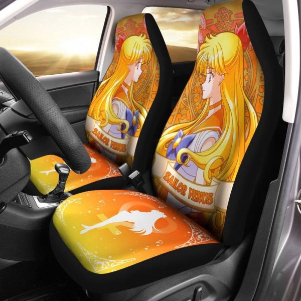 Sailor Venus Car Seat Covers Custom Sailor Moon Anime Car Accessories Anime Gifts