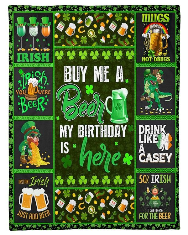 Saint Patrick Beer Birthday Blanket