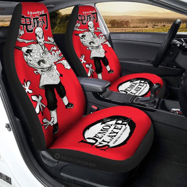 Sakonji Urokodaki Car Seat Covers Custom Demon Slayer Anime Car Accessories Manga Style For Fans