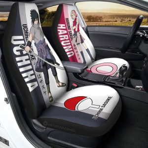 Sakura And Sasuke Car Seat Covers Custom Anime Car Accessories For Fans