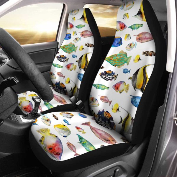 Saltwater Fish Car Seat Covers Custom Pattern Car Accessories