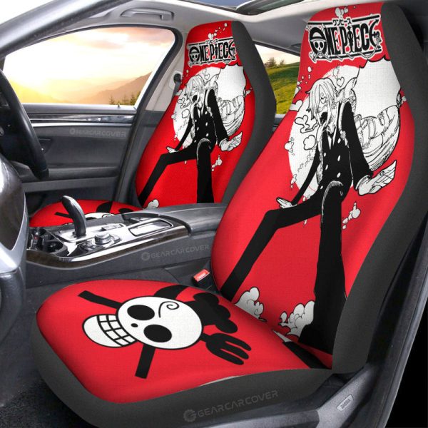 Sanji Car Seat Covers Custom One Piece Anime Car Accessories