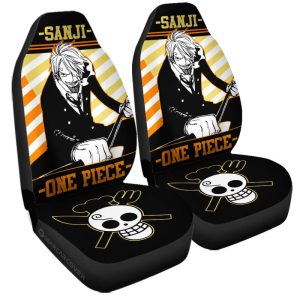 Sanji Car Seat Covers Custom One Piece Anime Car Accessories