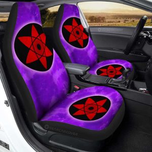 Sasuke Mangekyo Sharingan Car Seat Covers Custom Anime Tie Dye Style