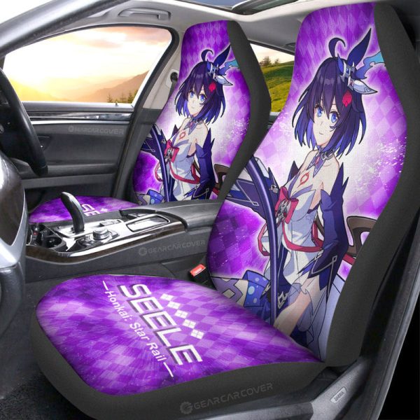 Seele Car Seat Covers Custom Honkai Star Rail Car Accessories