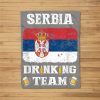 Serbia Drinking Team Funny Beer Fleece Blanket