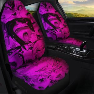 Sexy Juri Face Ahegao Car Seat Covers Custom Car Interior Accessories