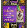 Shiba Inu Mardi Gras Blanket