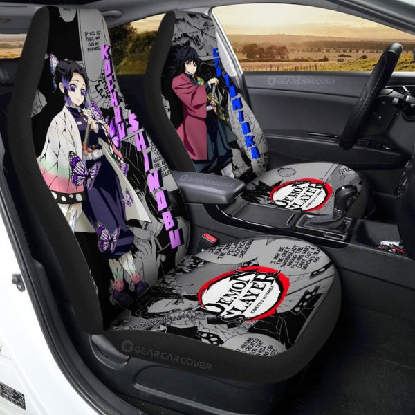 Shinobu And Giyuu Car Seat Covers Custom Mix Mangas