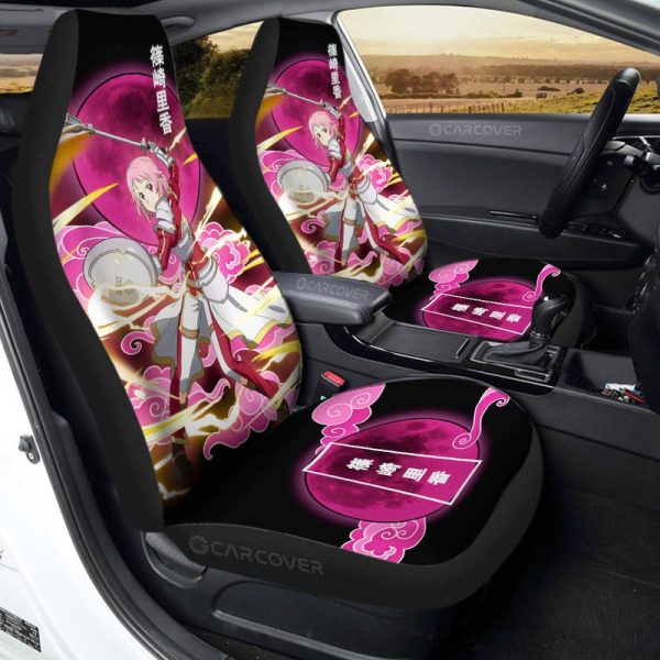 Shinozaki Rika Car Seat Covers Custom Anime Sword Art Online Car Accessories