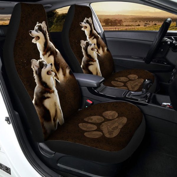 Siberian Husky Car Seat Covers Custom Puppies Dog Car Interior Accessories