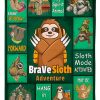 Sloth Hiking Brave Sloth Adventure Blanket