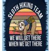 Sloth Hiking Team Sleep Blanket