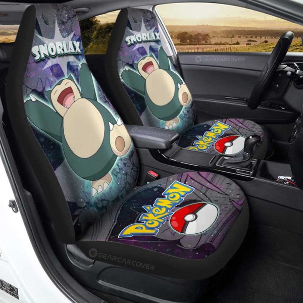 Snorlax Car Seat Covers Custom Anime Galaxy Manga Style