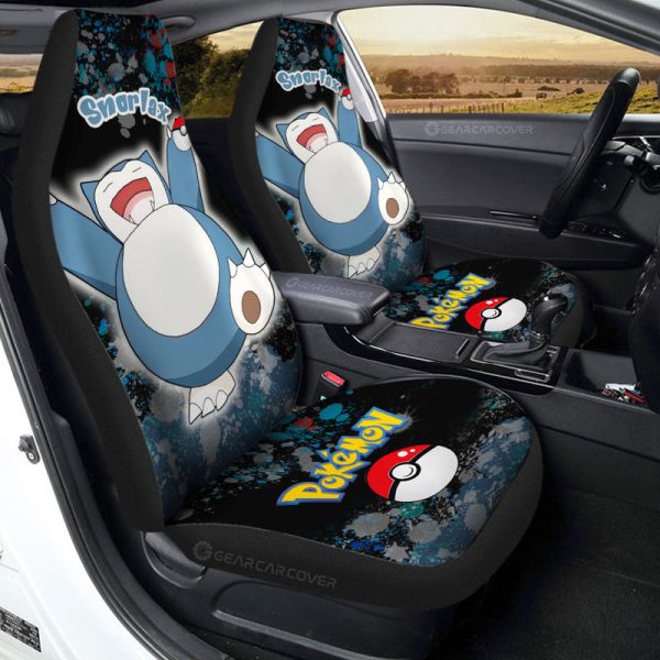 Snorlax Car Seat Covers Custom Tie Dye Style Anime Car Accessories