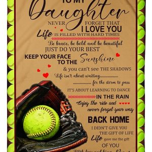 Softball Daughter Way Back Home Blanket