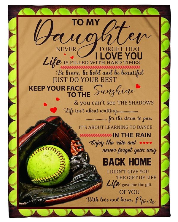 Softball Daughter Way Back Home Blanket