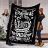 Some Grandpas Play Bingo Real Grandpas Ride Motorcycles Blanket