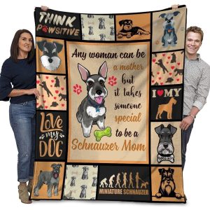 Someone Special To Be A Schnauzer Mom Giving Schnauzer Lovers Blanket