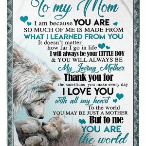 Son Gift For Mom I Love You With All My Heart Blanket