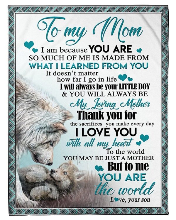 Son Gift For Mom I Love You With All My Heart Blanket