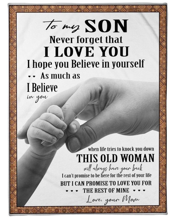 Son  – To My Son This Old Woman Will Always Have Your Back I Can Promise To Love You For The Rest Of My Life Blanket