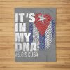 Sos Cuba Cuba Flag Cuban Pride It’S In My Dna Men Women Fleece Blanket