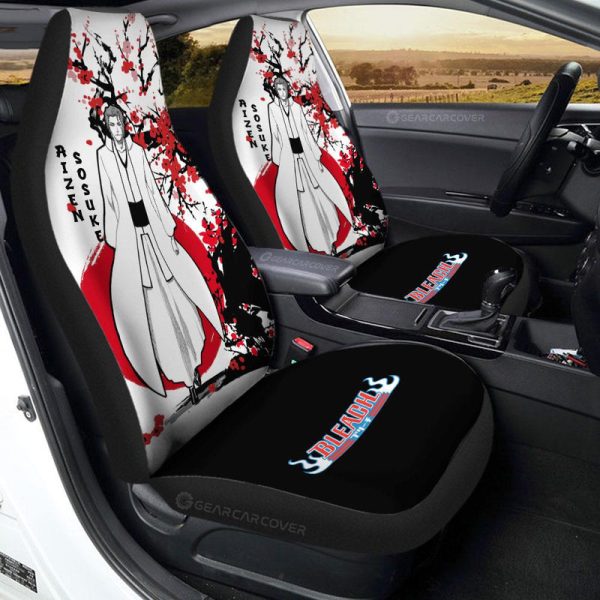 Sousuke Aizen Car Seat Covers Custom Japan Style Anime Bleach Car Interior Accessories