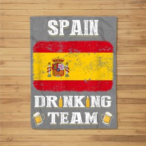 Spain Drinking Team Funny Beer Fleece Blanket