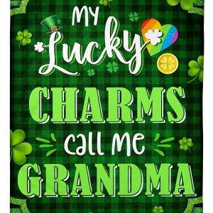 St Patrick Call Me Grandma Blanket