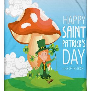 St Patrick Clovers Luck Of The Irish Blanket