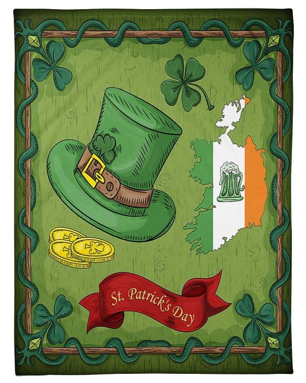 St Patrick Day Hat Blanket