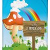 St Patrick Fungus Rainbow Luck Of Irish Blanket