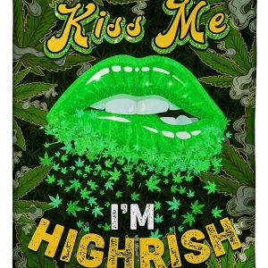 St Patrick Kiss Me I’m Highrish Blanket