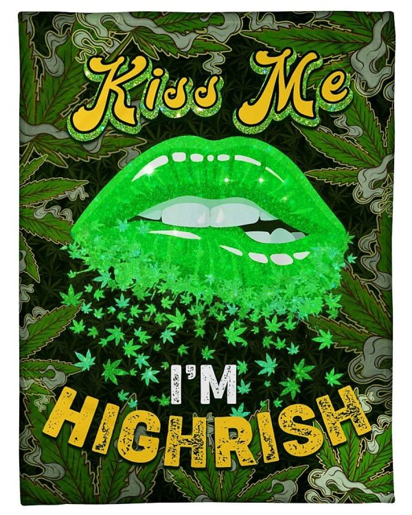 St Patrick Kiss Me I’m Highrish Blanket