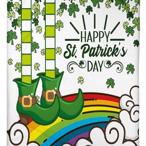 St Patrick Legs With Boots Rainbow Blanket