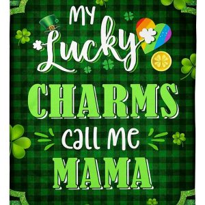 St Patrick My Lucky Call Me Mama Blanket