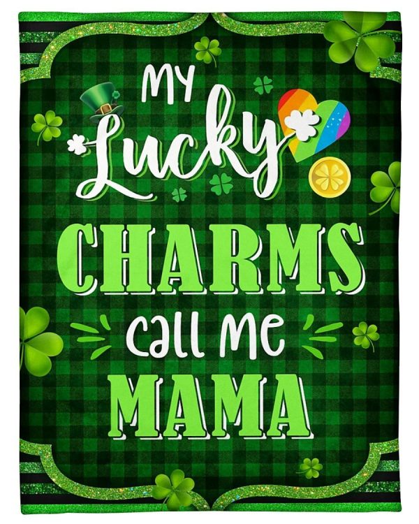 St Patrick My Lucky Call Me Mama Blanket