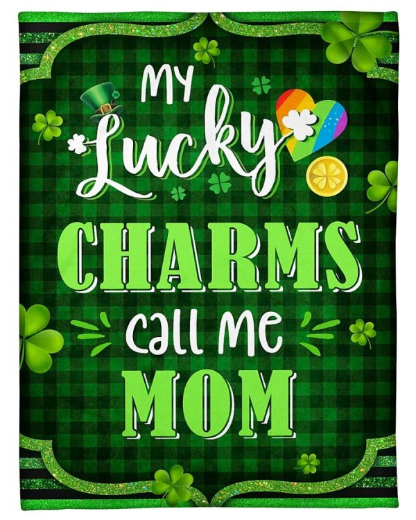 St Patrick My Lucky Call Me Mom Blanket