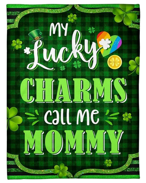 St Patrick My Lucky Call Me Mommy Blanket