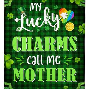 St Patrick My Lucky Call Me Mother Blanket