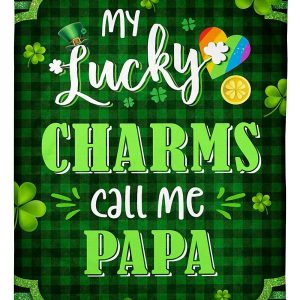 St Patrick My Lucky Call Me Papa Blanket