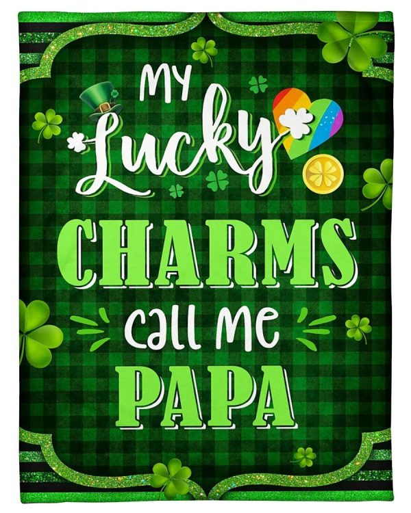 St Patrick My Lucky Call Me Papa Blanket