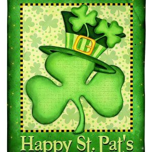 St Patricks Day Flag Clover Hat Blanket