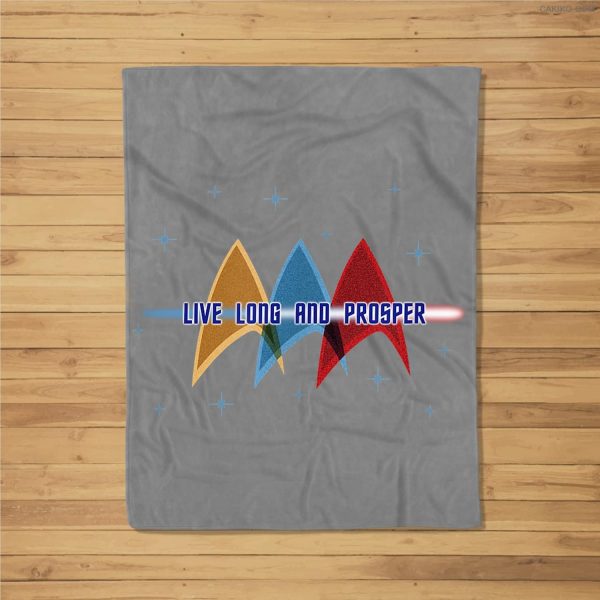 Star Trek The Original Series Live Long And Prosper Deltas Fleece Blanket