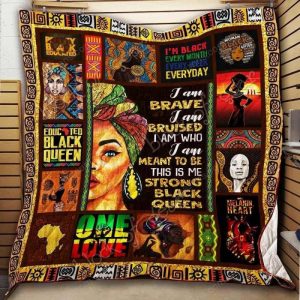 Strong Black Queen Blanket KC1207 Quilt