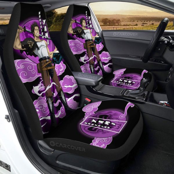 Sukehiro Yami Car Seat Covers Custom Black Clover Anime Car Accessories